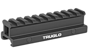 TruGlo TG8980B 1-piece Picatinny riser mount, matte black anodized