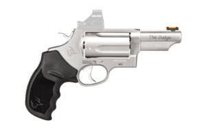 Taurus Judge T.O.R.O. 3-inch stainless revolver with black rubber grip and optics-ready plate