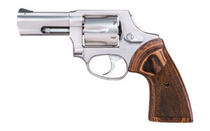 Taurus Executive 856 stainless revolver with 3-inch barrel and walnut checkered grip