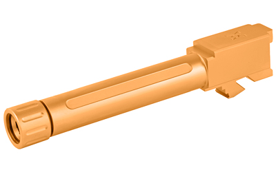 True Precision Glock 19 threaded barrel 9mm Titanium Nitride gold