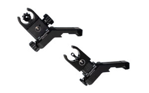 Ultradyne C4 offset folding sight combo in black for Picatinny rails