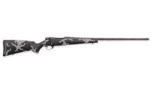 Weatherby Vanguard Talon .300 Win Mag rifle with Peak 44 Blacktooth carbon fiber stock and muzzle brake