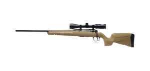 Savage Axis 2 XP Compact 6.5 Creedmoor 20 inch left-hand rifle with FDE synthetic stock and mounted 3-9x40 scope