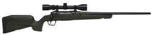 Savage Axis 2 XP .243 Winchester 22in rifle with OD green synthetic stock and mounted 3-9x40 scope