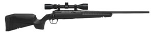 Savage Axis XP 7mm-08 Rem rifle with 22-inch barrel and mounted 3-9x40 scope, black synthetic stock