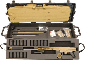 Barrett MK22 Advanced Sniper System multi-caliber kit in coyote brown with multiple fluted barrels