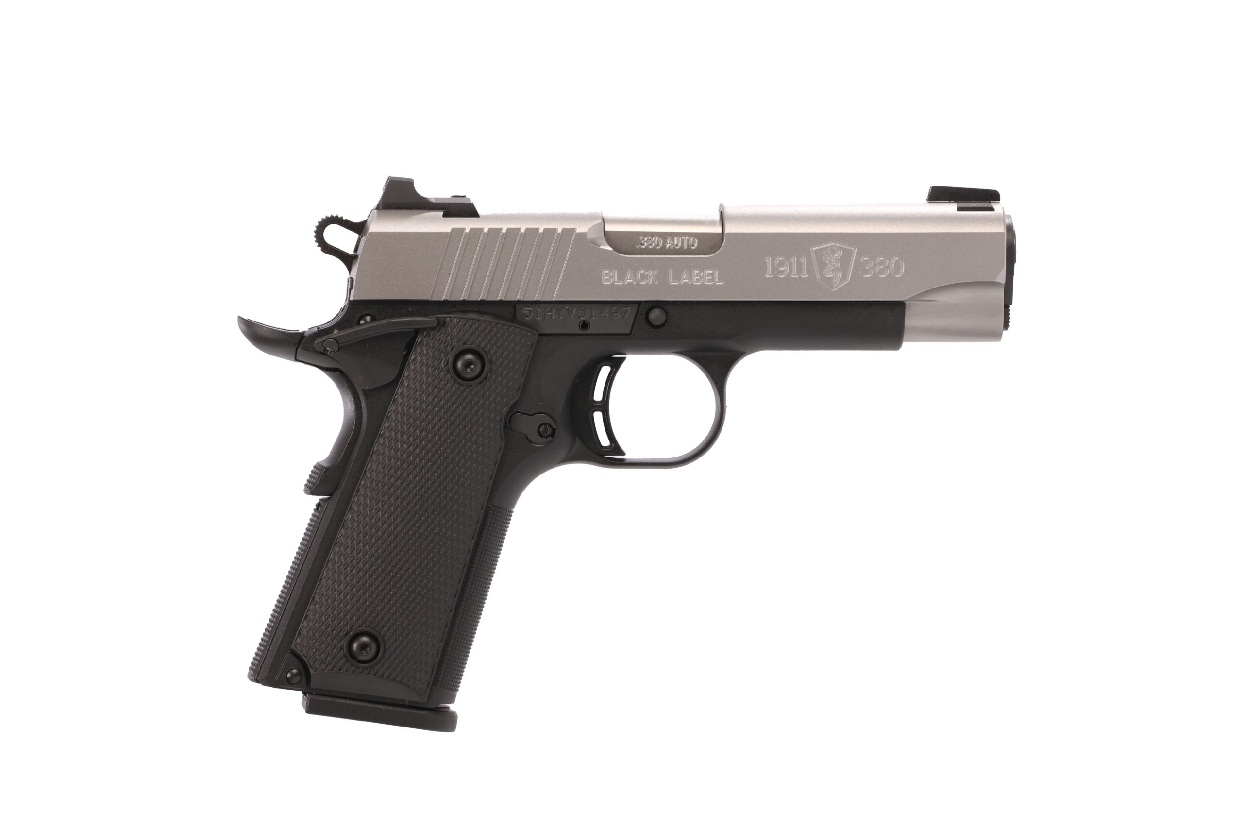 Browning 1911 Black Label Compact .380 ACP, Stainless Slide