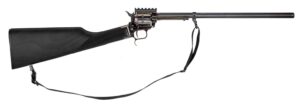 Heritage Arms Rough Rider Tactical Rancher .22 LR carbine with Picatinny rail and black-stained hardwood stock