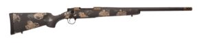 Christensen Arms Ridgeline FFT rifle, 7mm Rem Mag, 22in threaded barrel, Burnt Bronze Cerakote with Green/Tan carbon stock