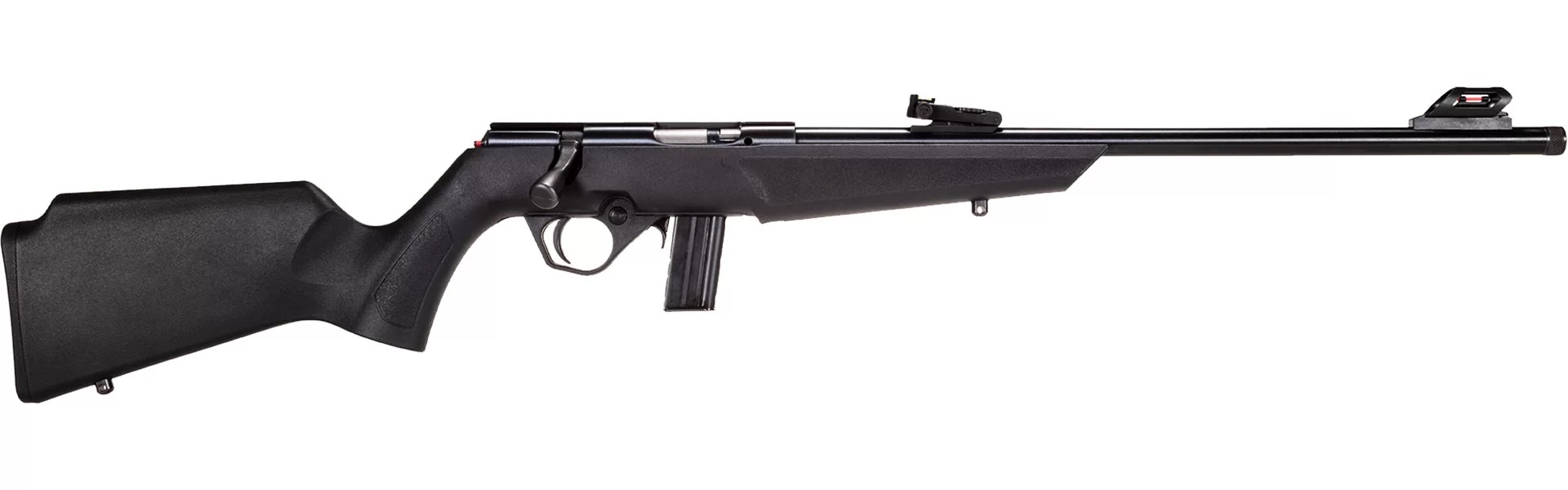 Rossi RB22 Compact .22 LR bolt-action rifle, black synthetic Monte Carlo stock with 10-round magazine