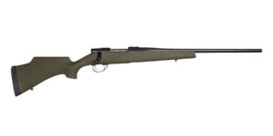 Weatherby Vanguard Camilla Wilderness bolt-action rifle .223 Rem 20-inch threaded, green fiberglass stock, matte blue finish