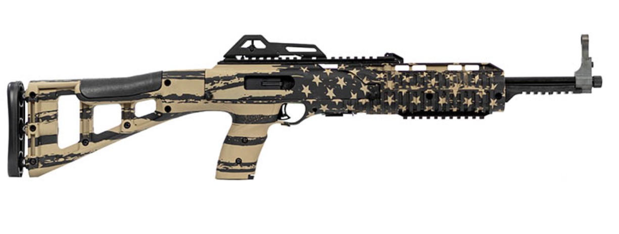 Hi-Point 995TS 9mm carbine 16.5-inch FDE American Flag skeletonized stock