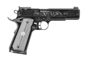 EAA Girsan MC1911 Match Lux 45 ACP black chrome engraved steel 1911 pistol with G10 grips