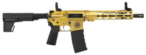 Hi-Point HP-15 pistol in gold, .300 AAC Blackout with 10.5-inch threaded barrel and M-LOK handguard