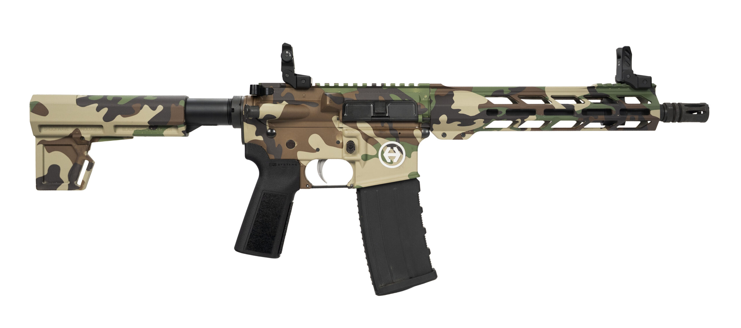 Hi-Point HP15P .300 AAC Blackout 10.5in M81 camo pistol with threaded barrel and M-LOK handguard