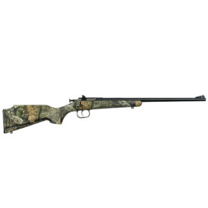 Keystone Crickett .22 WMR compact single-shot rifle with Mossy Oak Break-Up camo synthetic stock