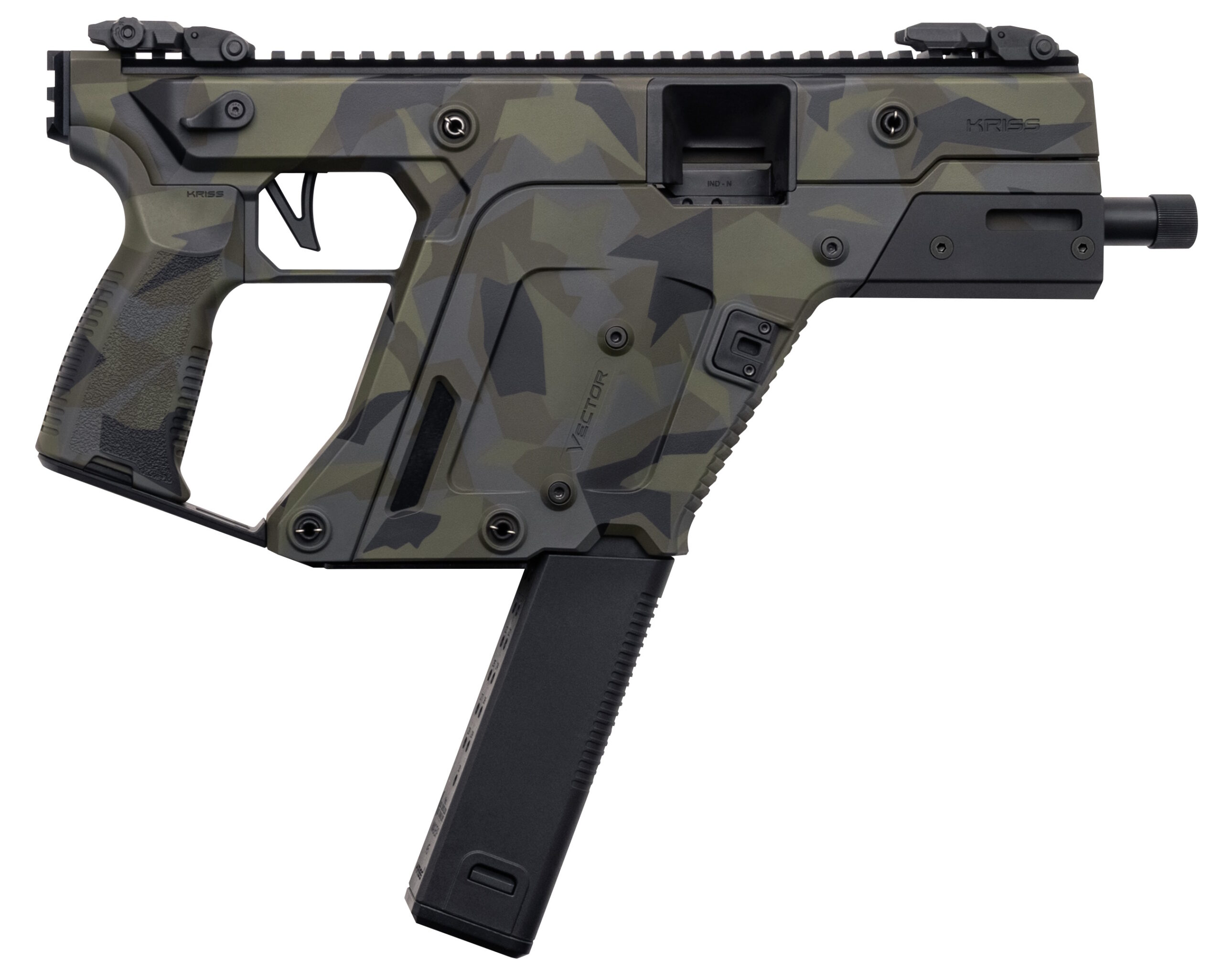 Kriss TDI Vector SDP G3 10mm 5.5in pistol Woodland Delta Camo M-LOK Picatinny