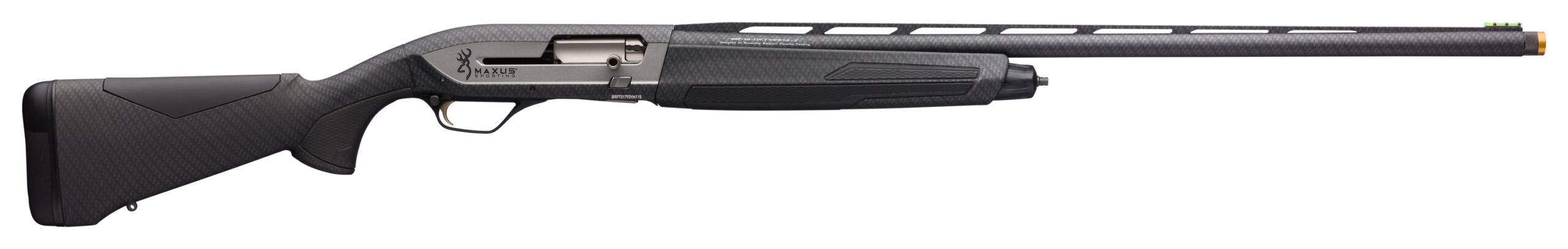 Browning Maxus II Sporting Carbon Fiber 12 Gauge shotgun with hydrographic carbon fiber finish