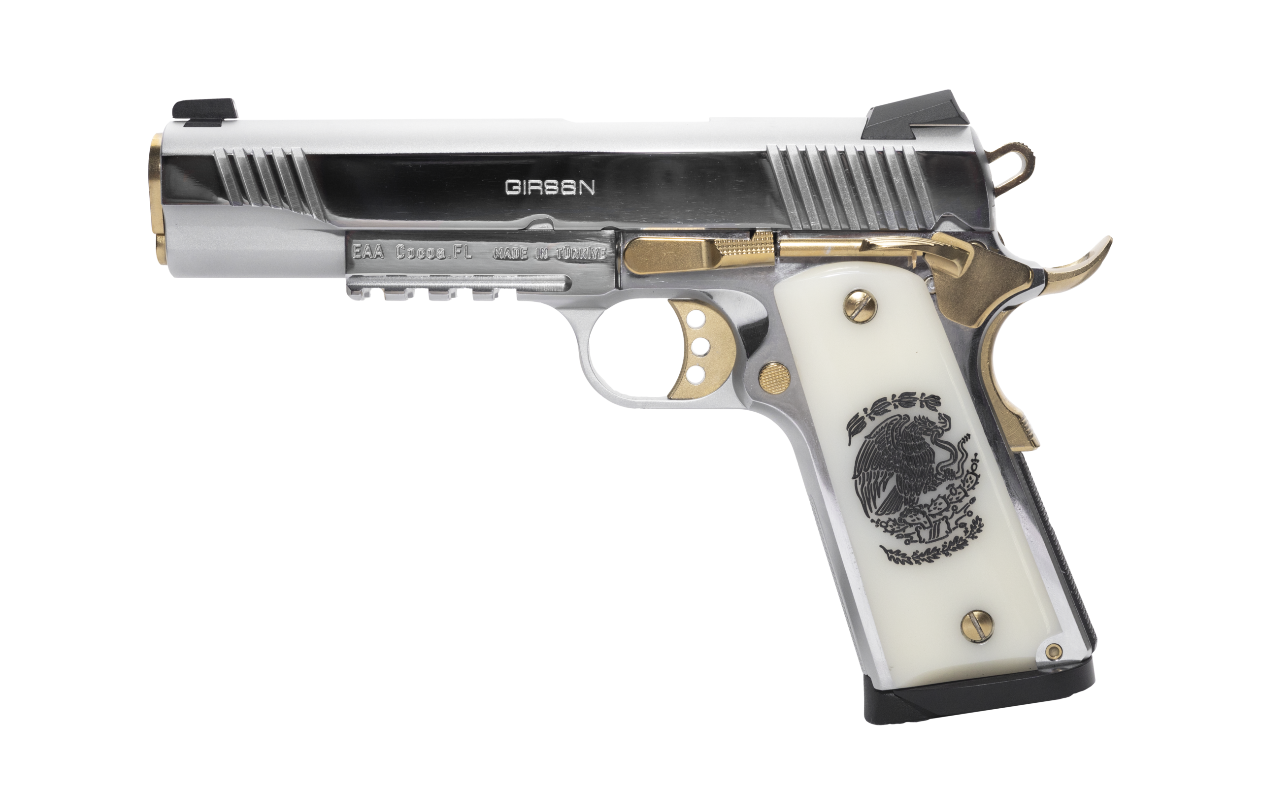 EAA MC1911S Liberador II 45 ACP 5″ Chrome/Gold