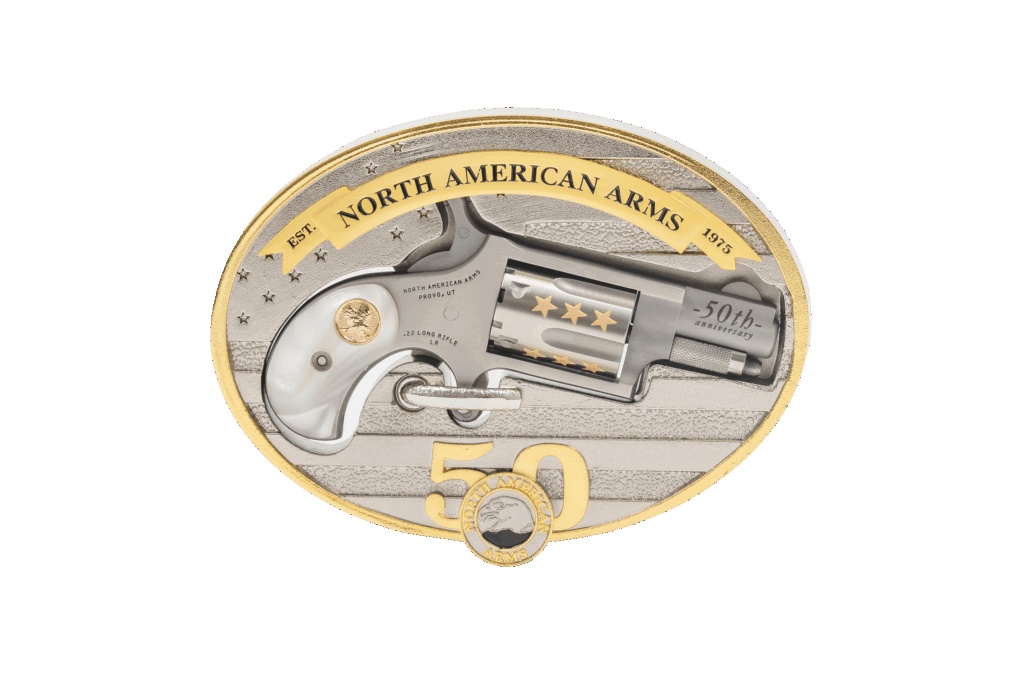 NORTH AMERICAN ARMS MINI 22LR REV 50TH ANIV BUCKLE