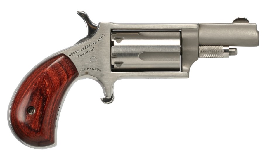North American Arms 22 Magnum Mini Revolver, 1.625 inch stainless, 5-shot