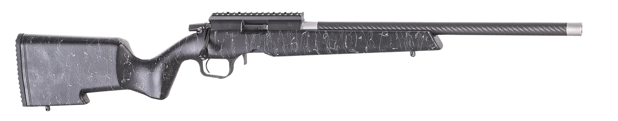 Christensen Arms Ranger 22 .22 LR 18-inch carbon fiber threaded rimfire rifle black gray stock