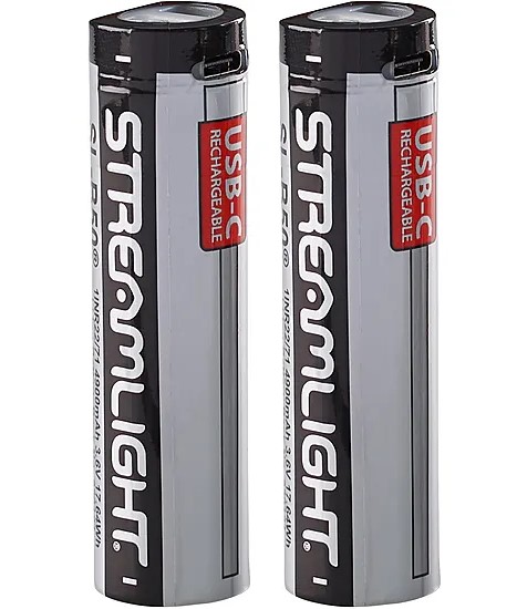 Streamlight SL-B50 rechargeable battery pack 3.6V 4,900 mAh USB-C 2-pack