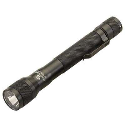 Streamlight Jr. LED compact black flashlight 6.5 inch AA dual-fuel