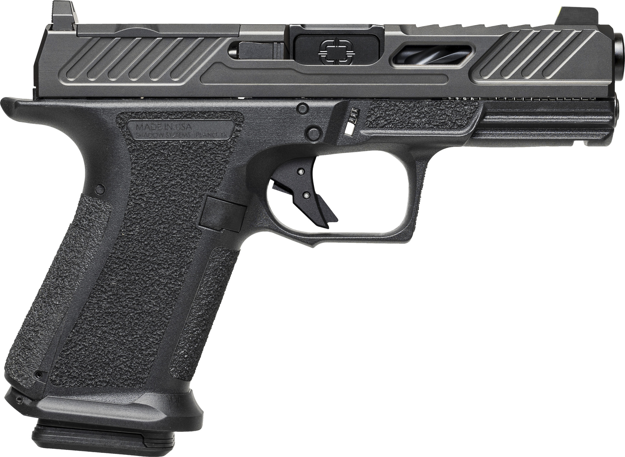 Shadow Systems MR920 Elite 9mm pistol in black with 4.5-inch fluted barrel