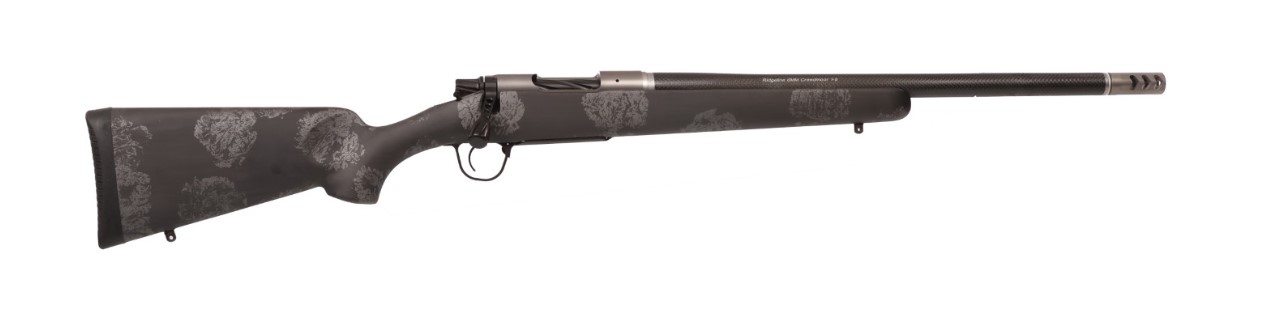 Christensen Arms Ridgeline FFT bolt-action rifle with stainless finish and carbon fiber stock, 20-inch barrel