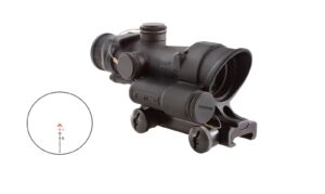 Trijicon ACOG 4x32 LED Red Chevron scope with TA51 flattop mount, black finish
