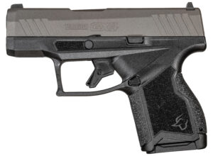 Taurus GX4 9mm micro-compact pistol, black polymer frame, tungsten slide, includes two magazines