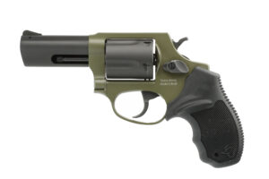 Taurus 605 3-inch 5-round revolver sniper green frame matte black barrel Hogue rubber grip
