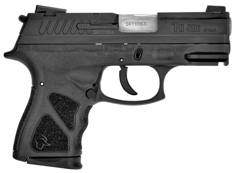 Taurus TH40C compact .40 S&W pistol, 3.54-inch barrel, black finish, polymer frame