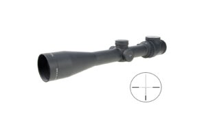 Trijicon AccuPoint 2.5-12.5x42mm illuminated MOA-Dot Crosshair riflescope, 30mm tube, matte black