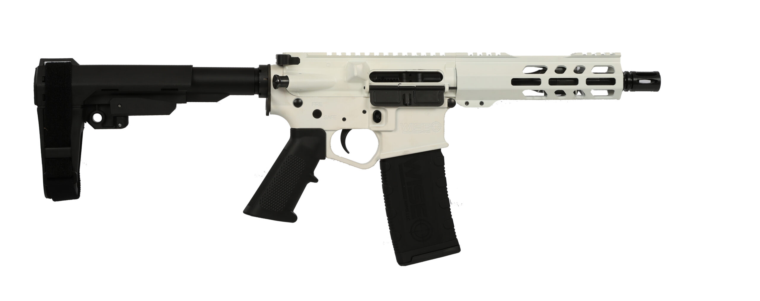 Wise Arms WA-15B 5.56MM 7.5 inch SBA3 pistol white Cerakote