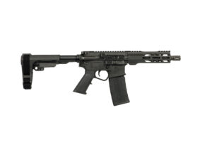 Wise Arms WA-15B 5.56 7.5-inch pistol with SBA3 brace and 7-inch M-LOK handguard, black Cerakote