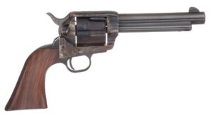 Taylors and Company 1873 SA Army 5.5 in blued revolver with walnut grip