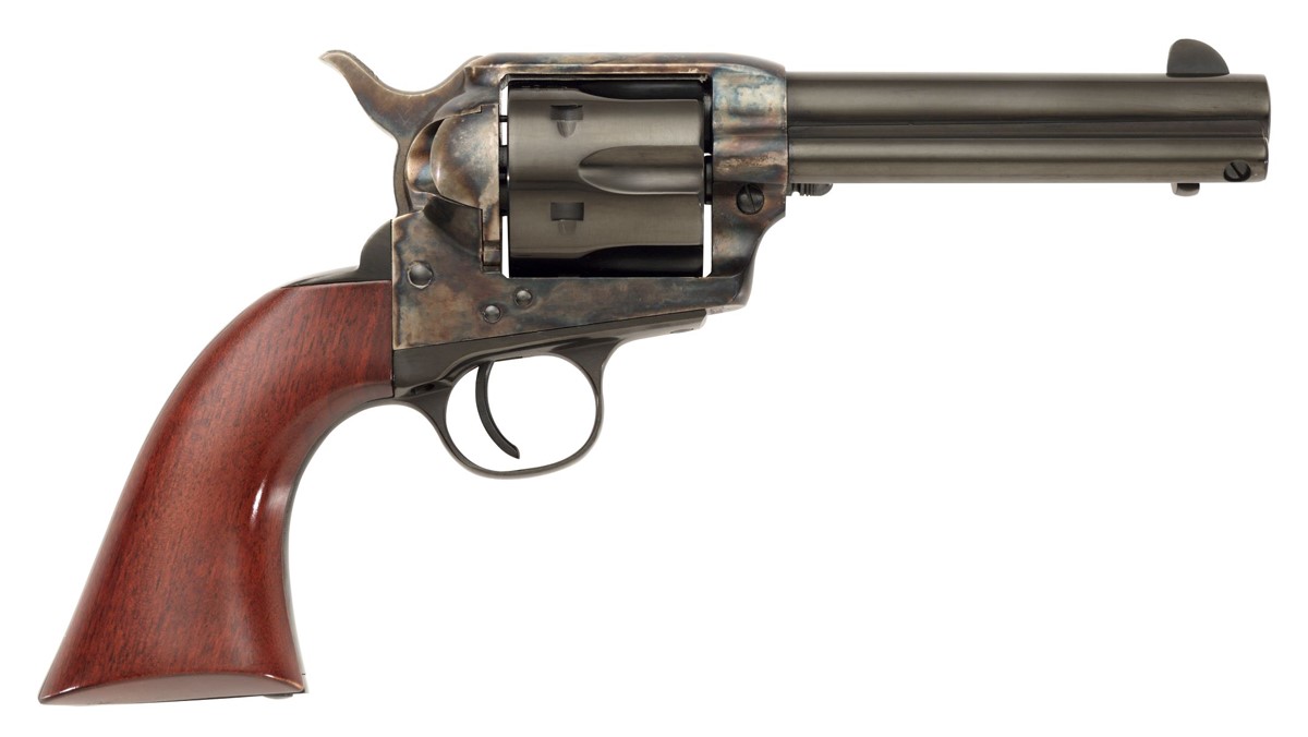 Taylors & Company 1873 Cattleman Gunfighter .357 Magnum 4.75-inch blued barrel, case-hardened frame, walnut army-size grip