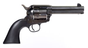 Taylors & Company Devil Anse .45 Long Colt 4.75 inch revolver with blued finishes and case hardened frame