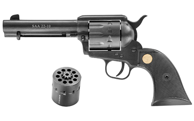 Chiappa SAA 1873 4.75in 10-shot revolver in matte black with polymer grips