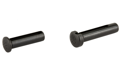Noveske takedown and pivot pin set, black nitride 4140 steel, Noveske logo on heads