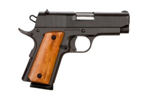Rock Island Armory M1911-A1 GI .45 ACP 3.5 inch parkerized steel pistol with wood grips