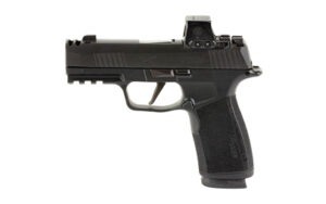 Sig Sauer P365X Macro Comp Romeo-X 9mm handgun with Romeo-X red dot and two 17-round magazines, black