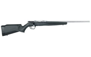 Savage B17 FVSS .17 HMR bolt-action rifle with 21in stainless heavy varmint barrel and black synthetic stock