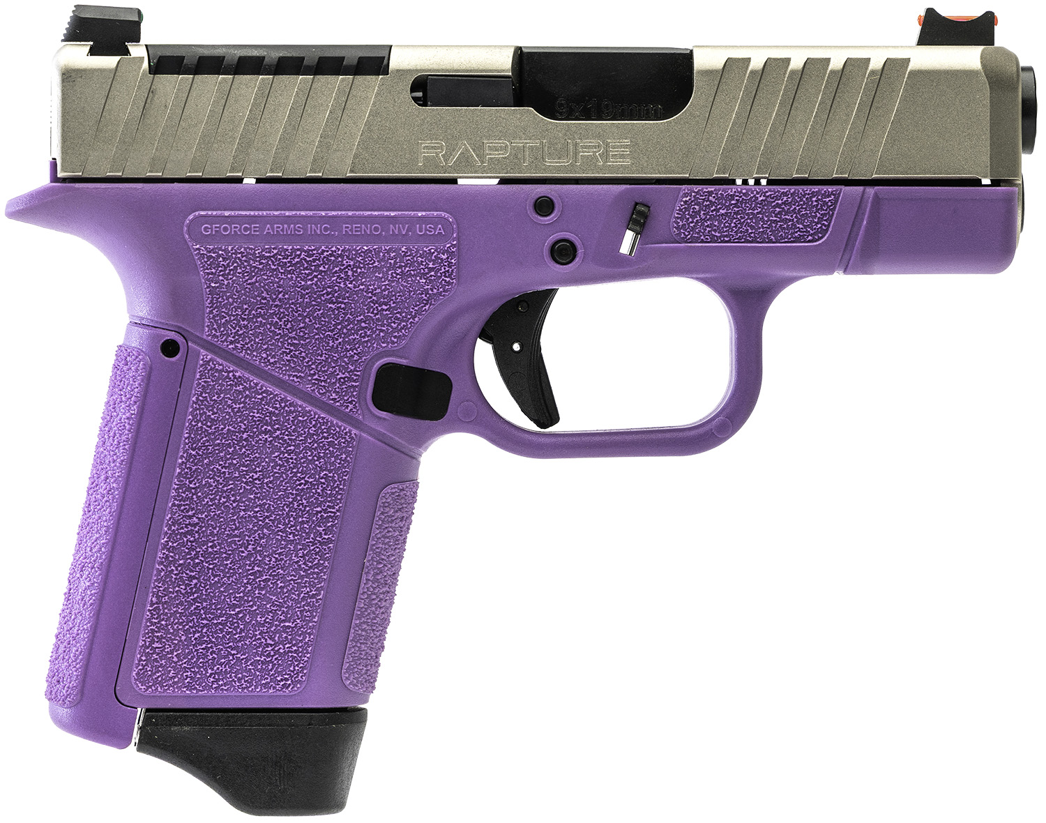 GForce Arms GF9 Rapture 9mm purple Cerakote optic-ready pistol 3.25 inch barrel