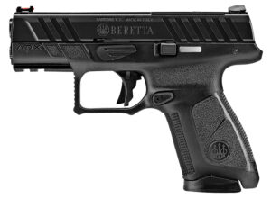Beretta APX A1 Compact 9mm 3.7-inch black pistol with optic-ready slide and fiber optic front sight