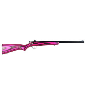 Keystone Crickett .22 LR youth bolt-action rifle 16 in pink black laminate blued metal