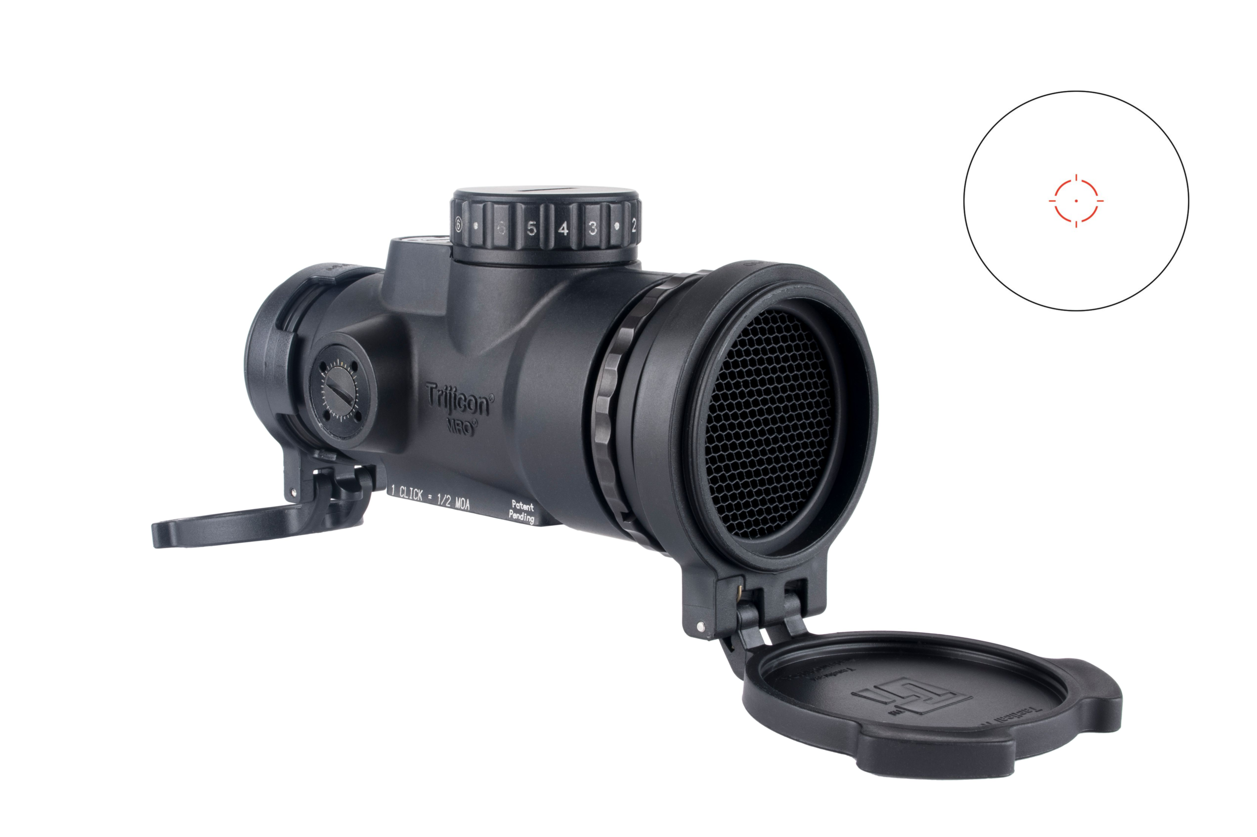 Trijicon MRO HD Patrol 1x red dot optic 25mm matte black with 2 MOA dot and 68 MOA circle