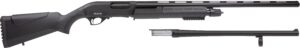 Rock Island Armory Carina 12ga pump shotgun with 18.5 and 28 inch barrels, black synthetic stock